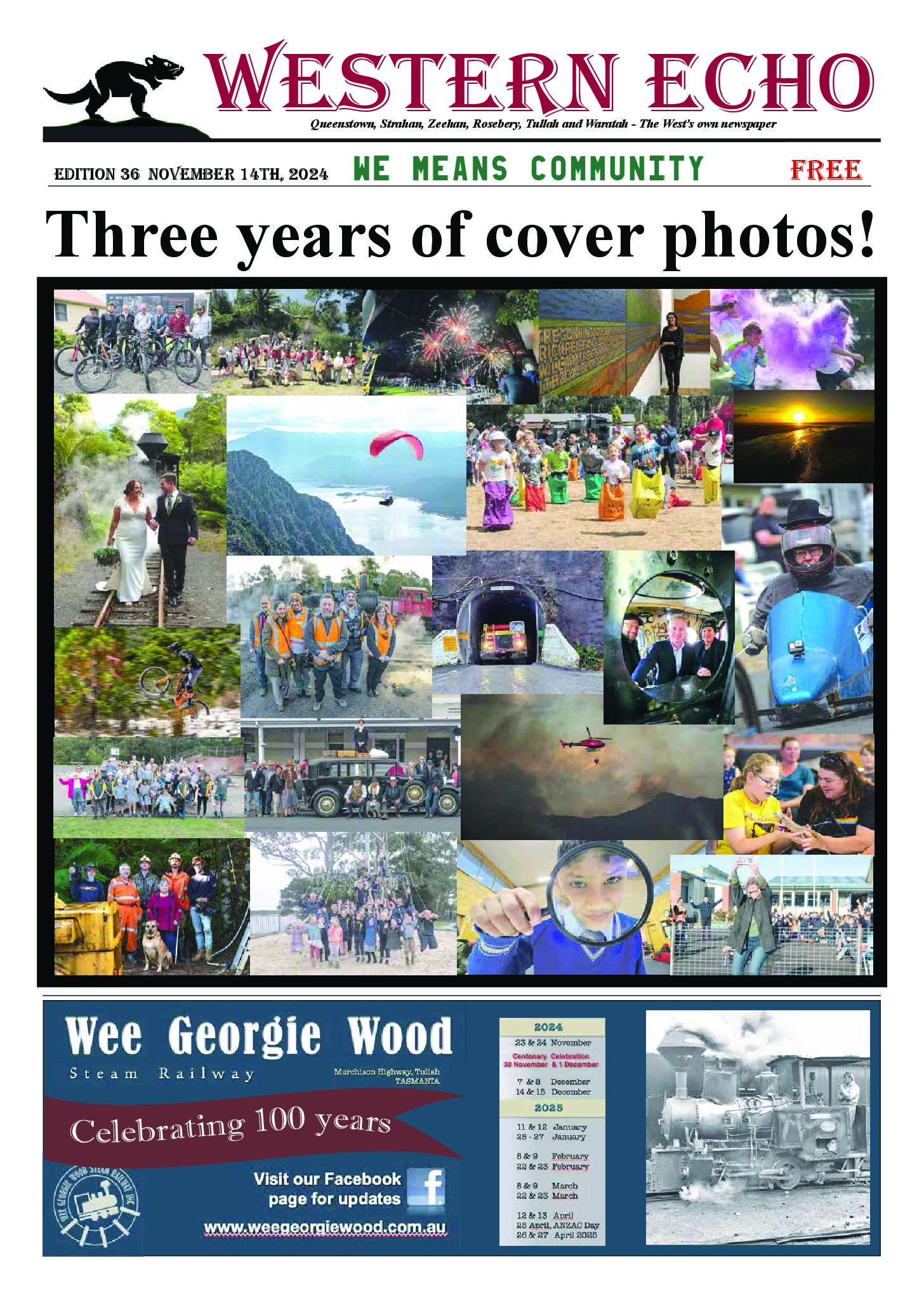 Front page of the Western Echo, Edition 36 — November 2024