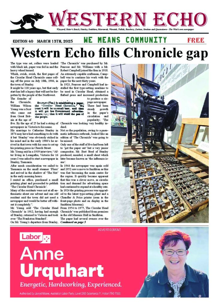 Front page of the Western Echo, Edition 40 — March 2025