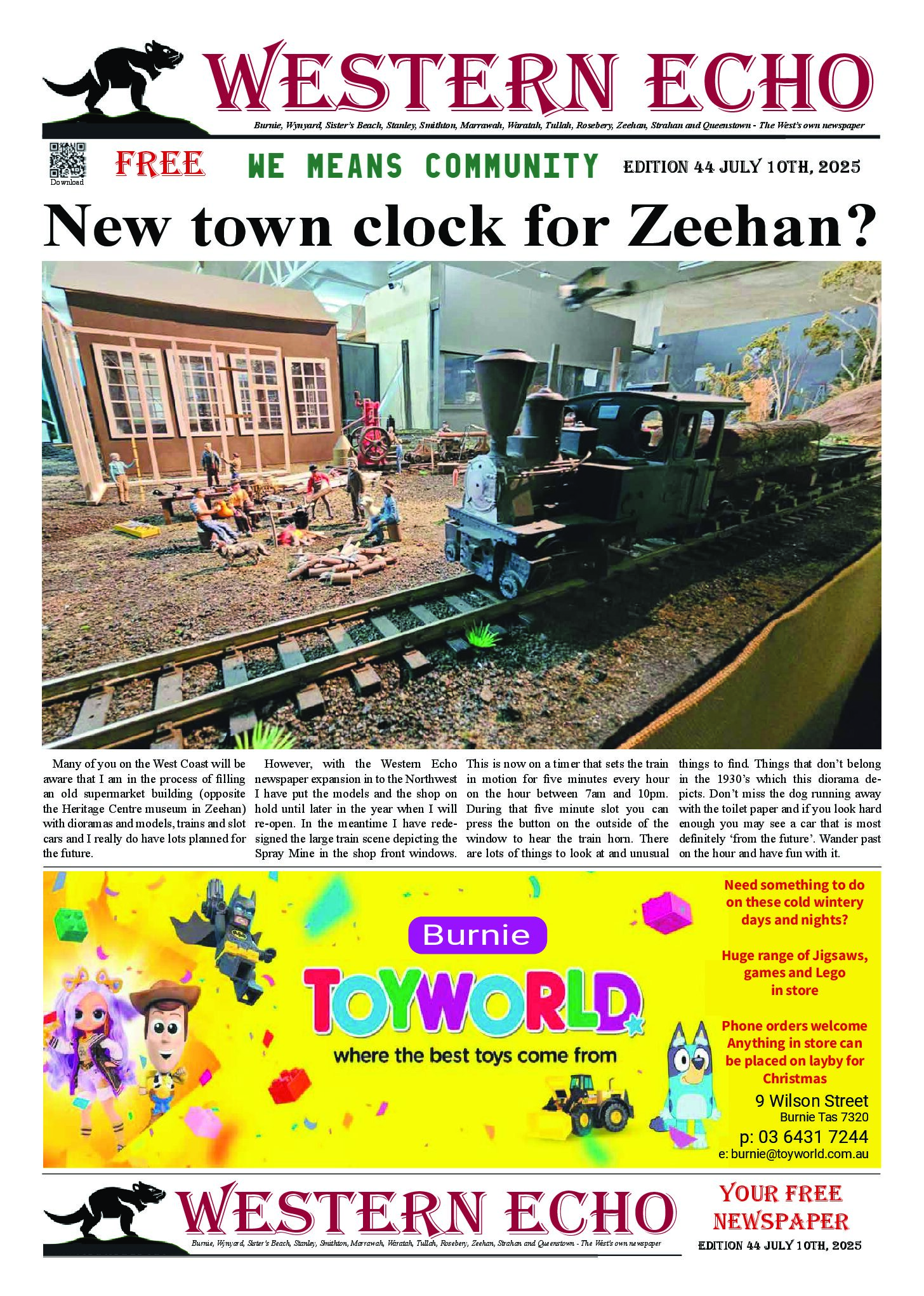 Front page of the Western Echo, Edition 44 — July 2025