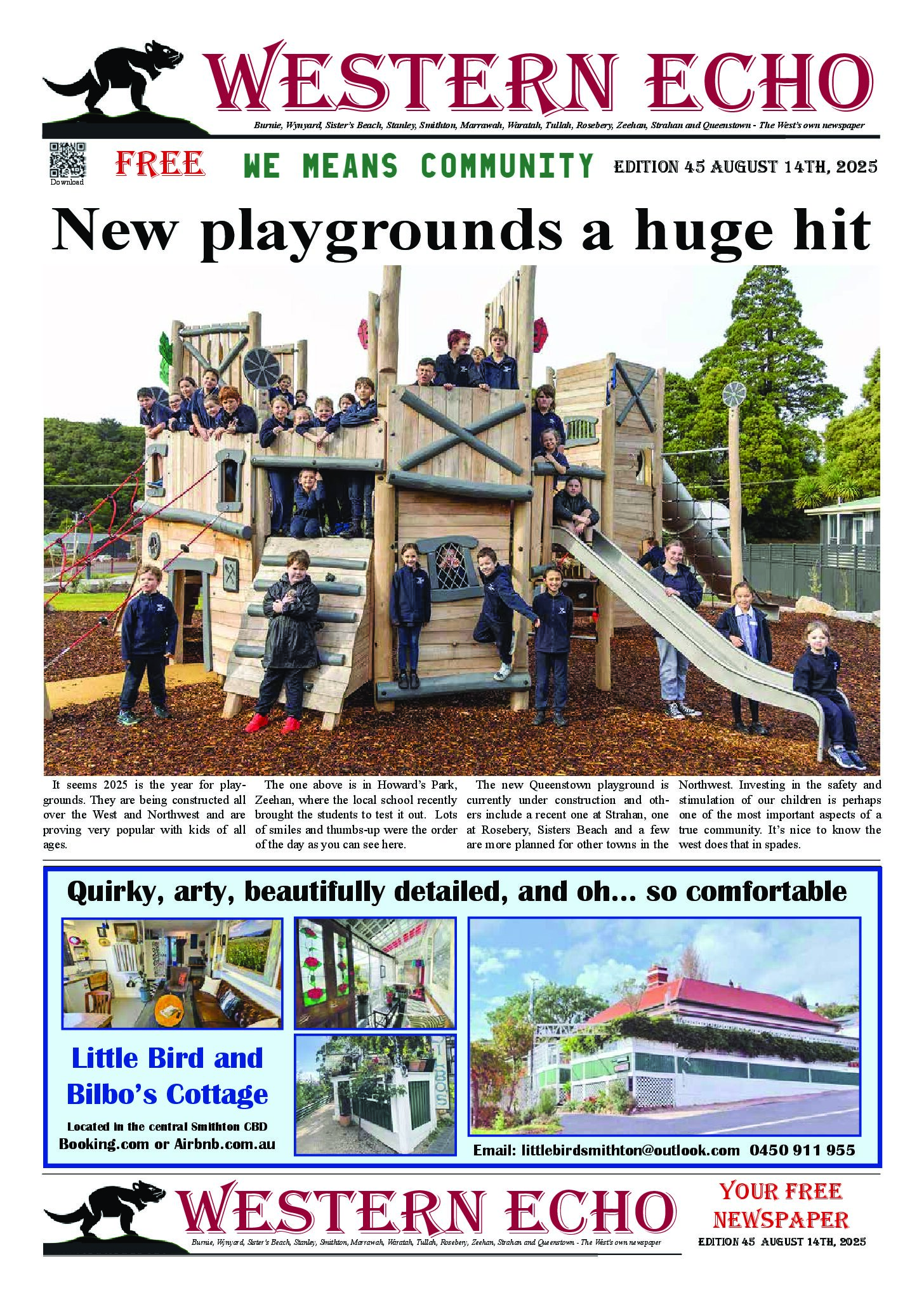 Front page of the Western Echo, Edition 45 — August 2025