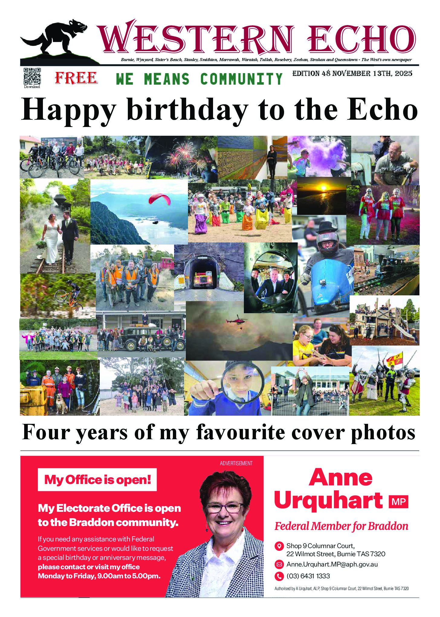 Front page of the Western Echo, Edition 48 — November 2025