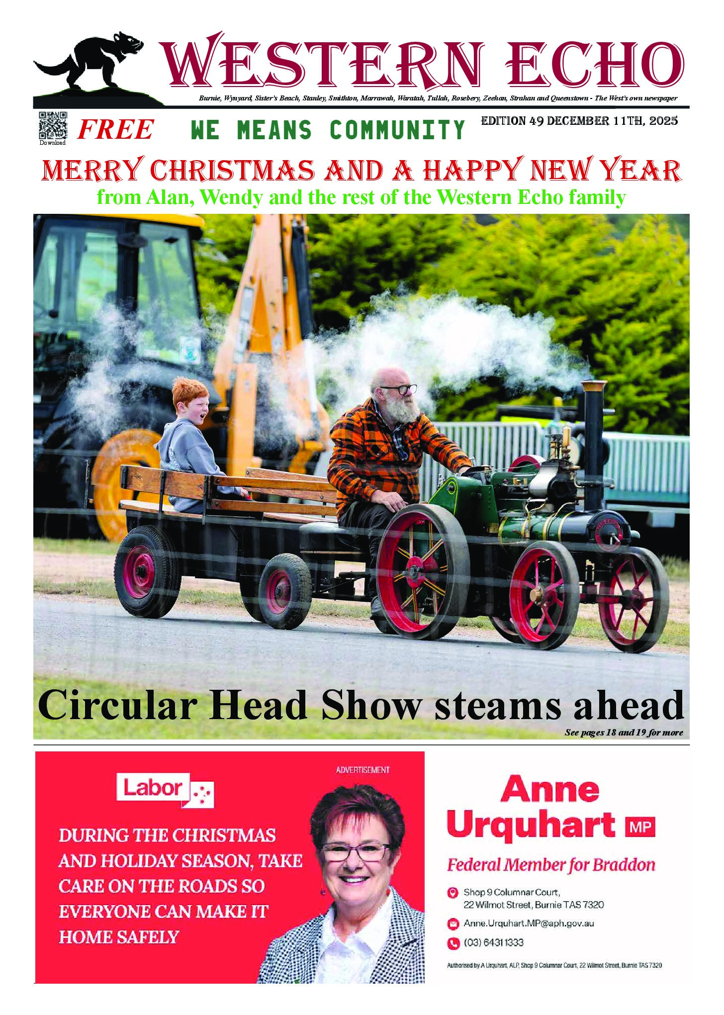 Front page of the Western Echo, Edition 49 — December 2025