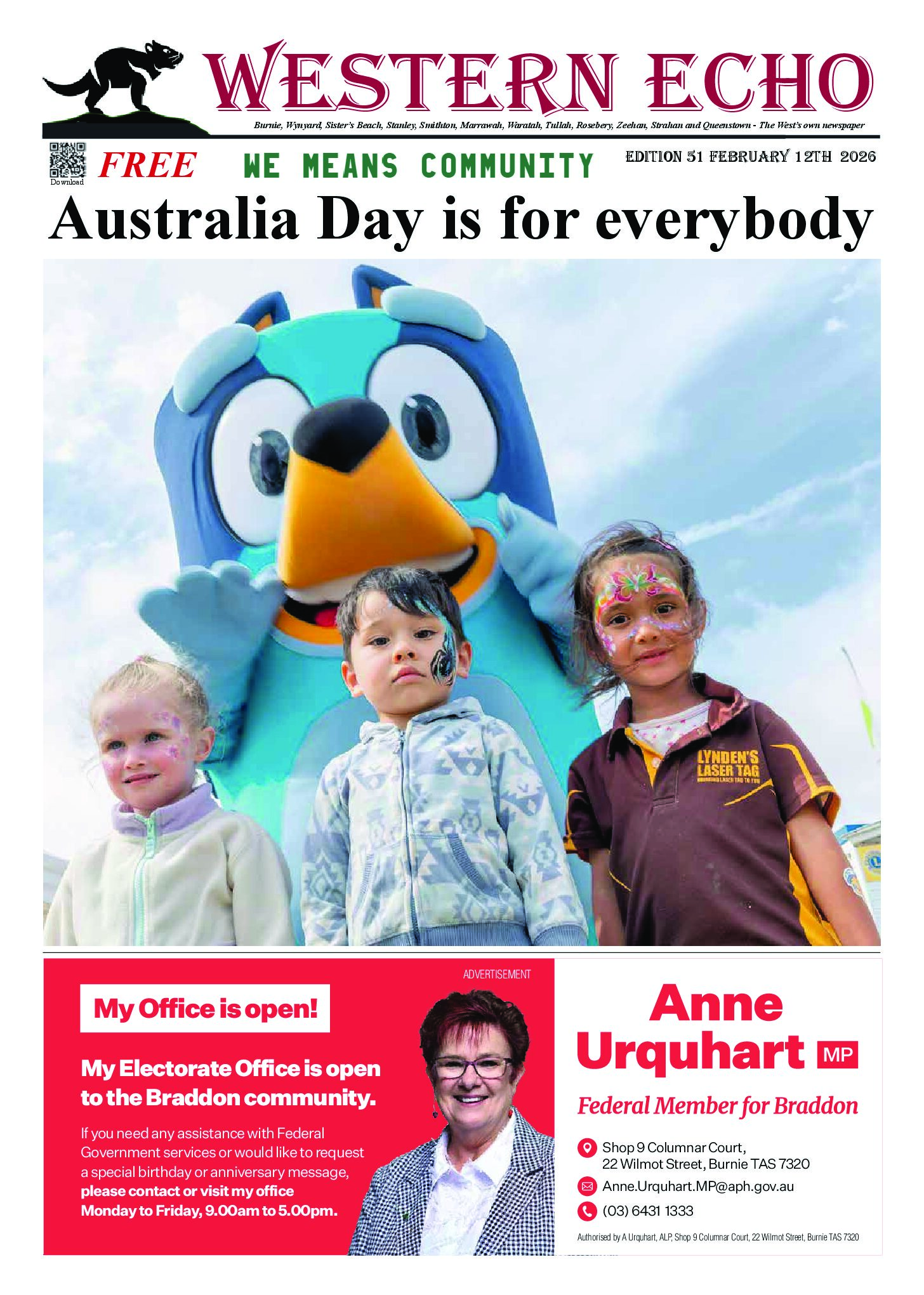 Front page of the Western Echo, Edition 51, February 2026