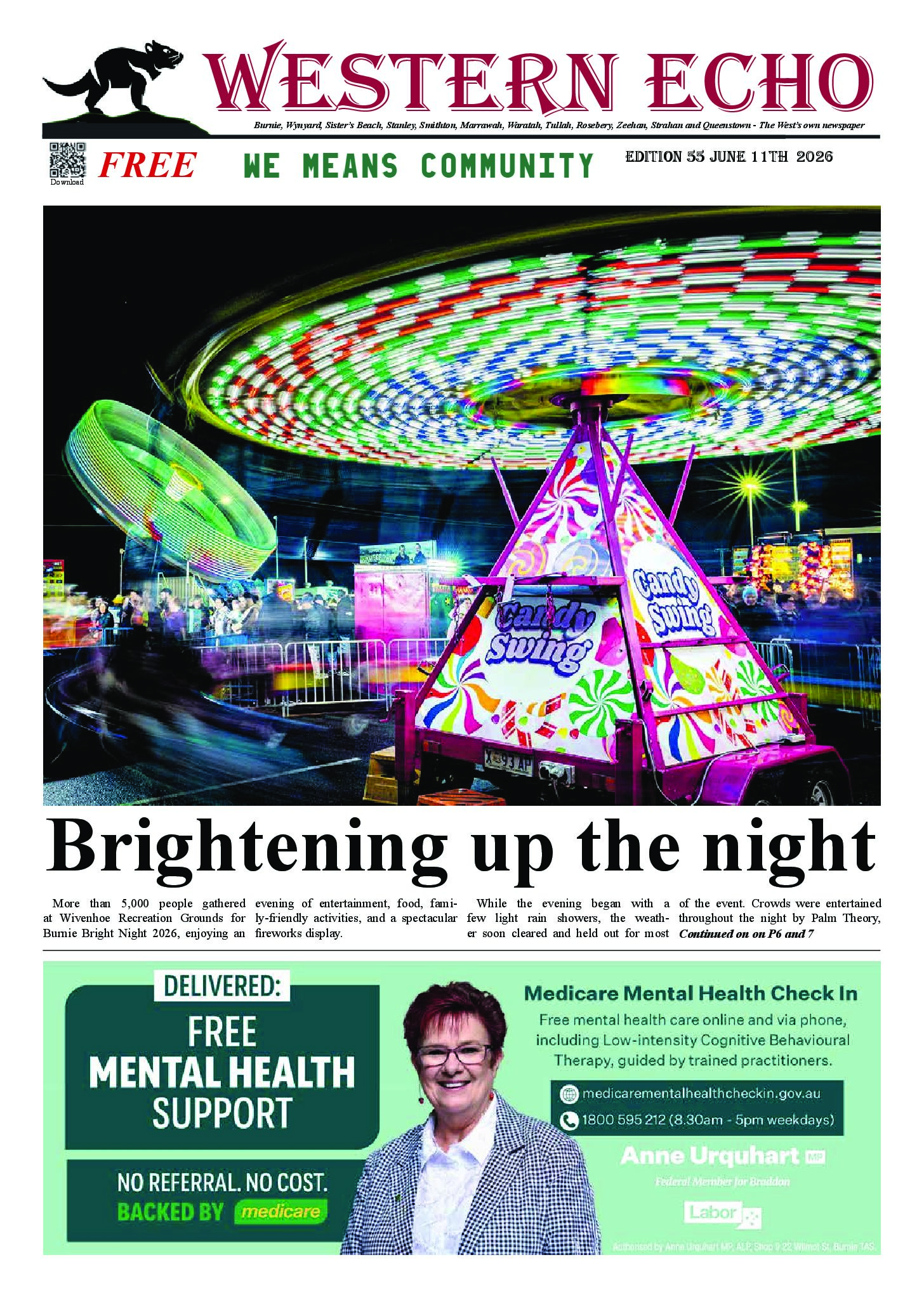 Front page of the Western Echo, Edition 55, June 2026