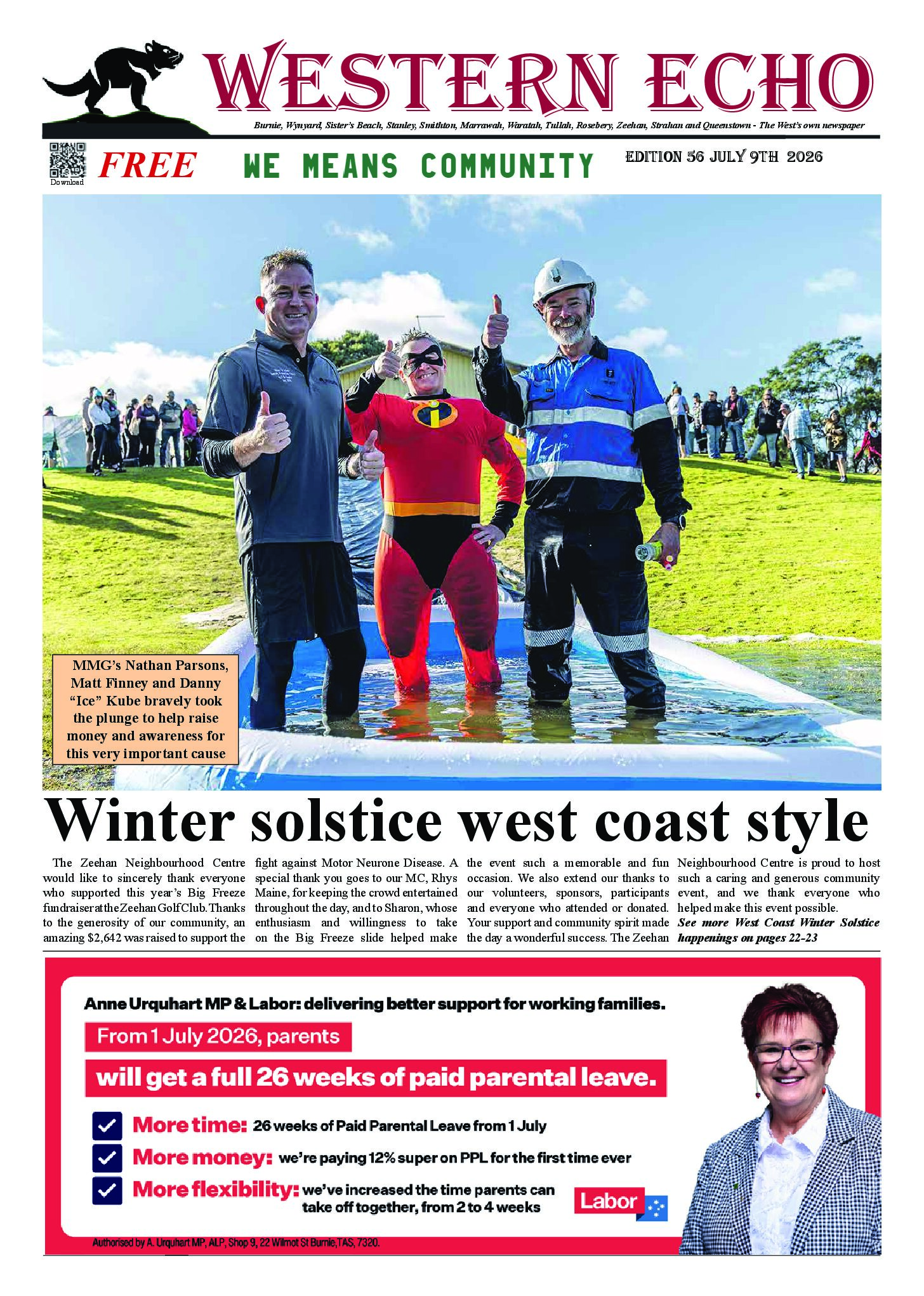 Front page of the Western Echo, Edition 56, July 2026
