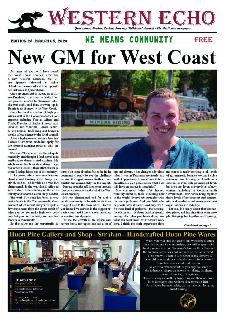 Front page of the Western Echo, Edition 28 — March 2024