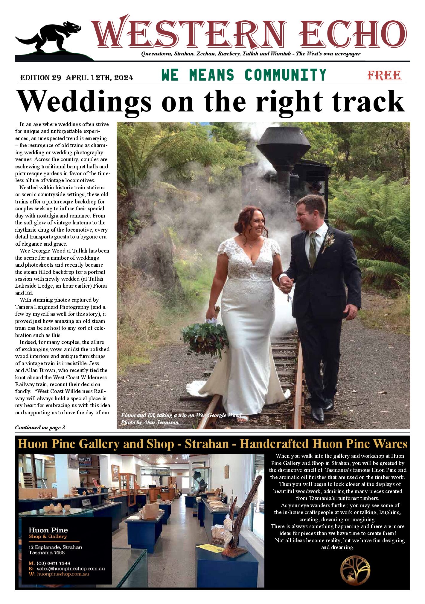 Front page of the Western Echo, Edition 29 — April 2024