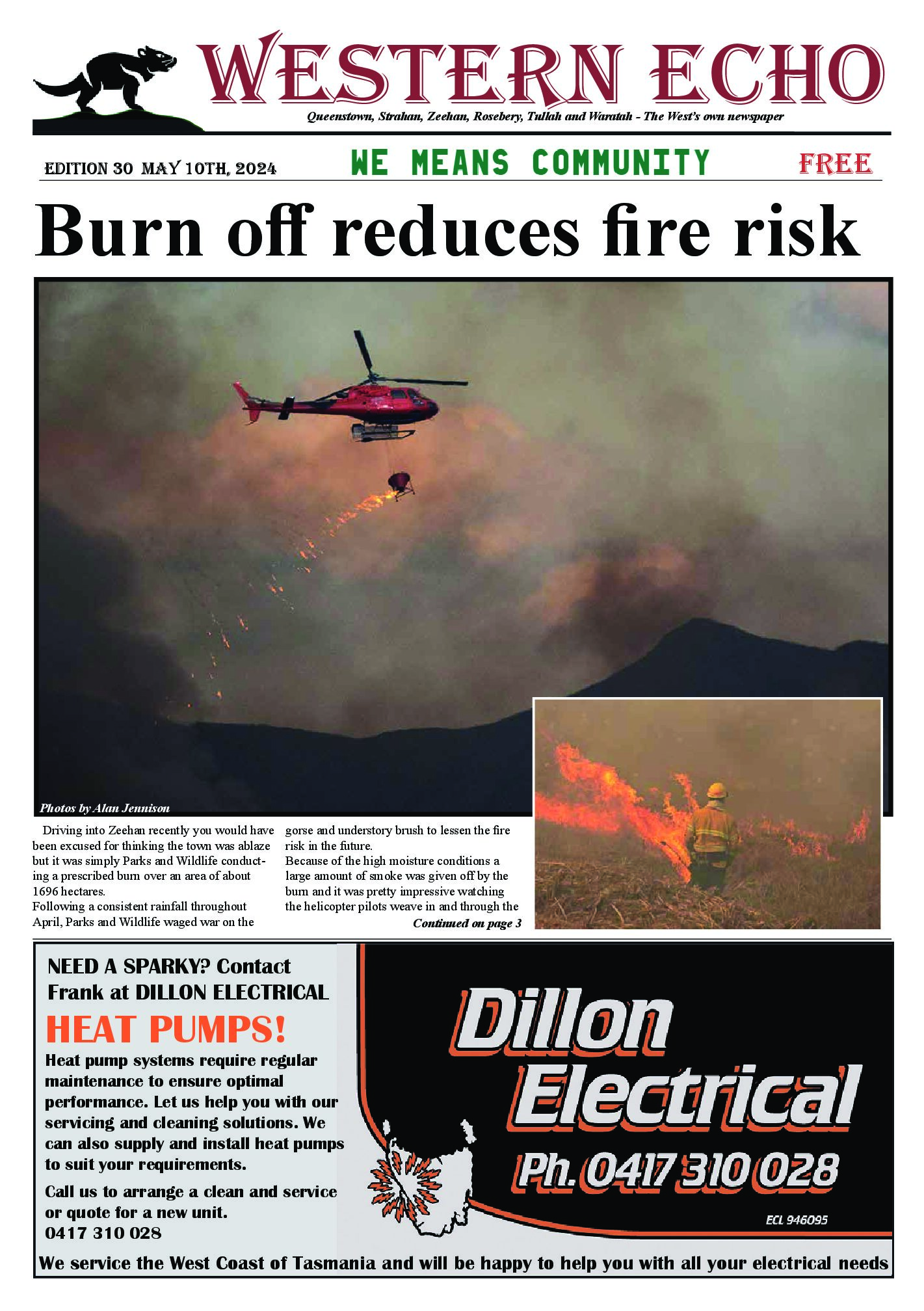 Front page of the Western Echo, Edition 30 — May 2024