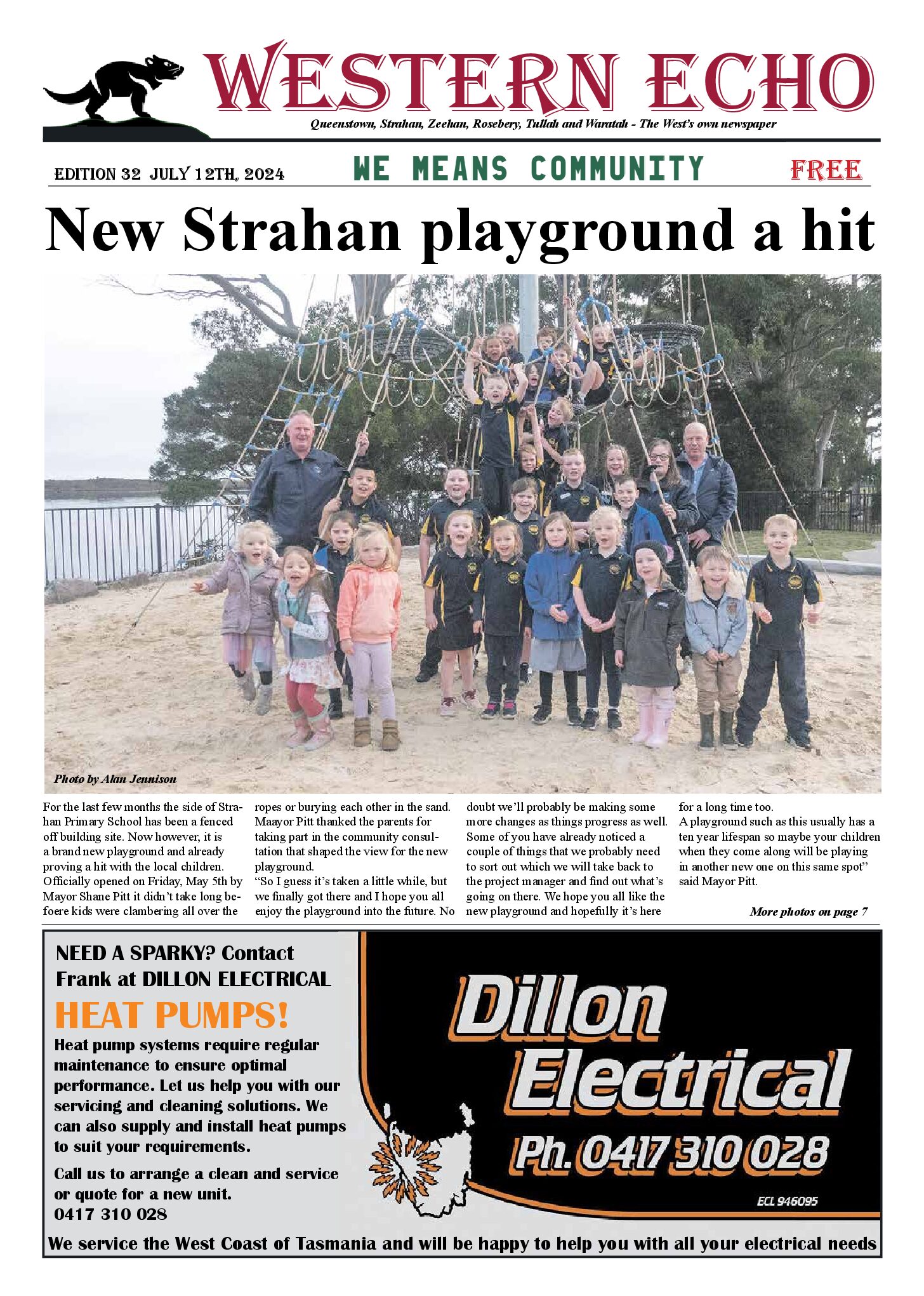 Front page of the Western Echo, Edition 32 — July 2024