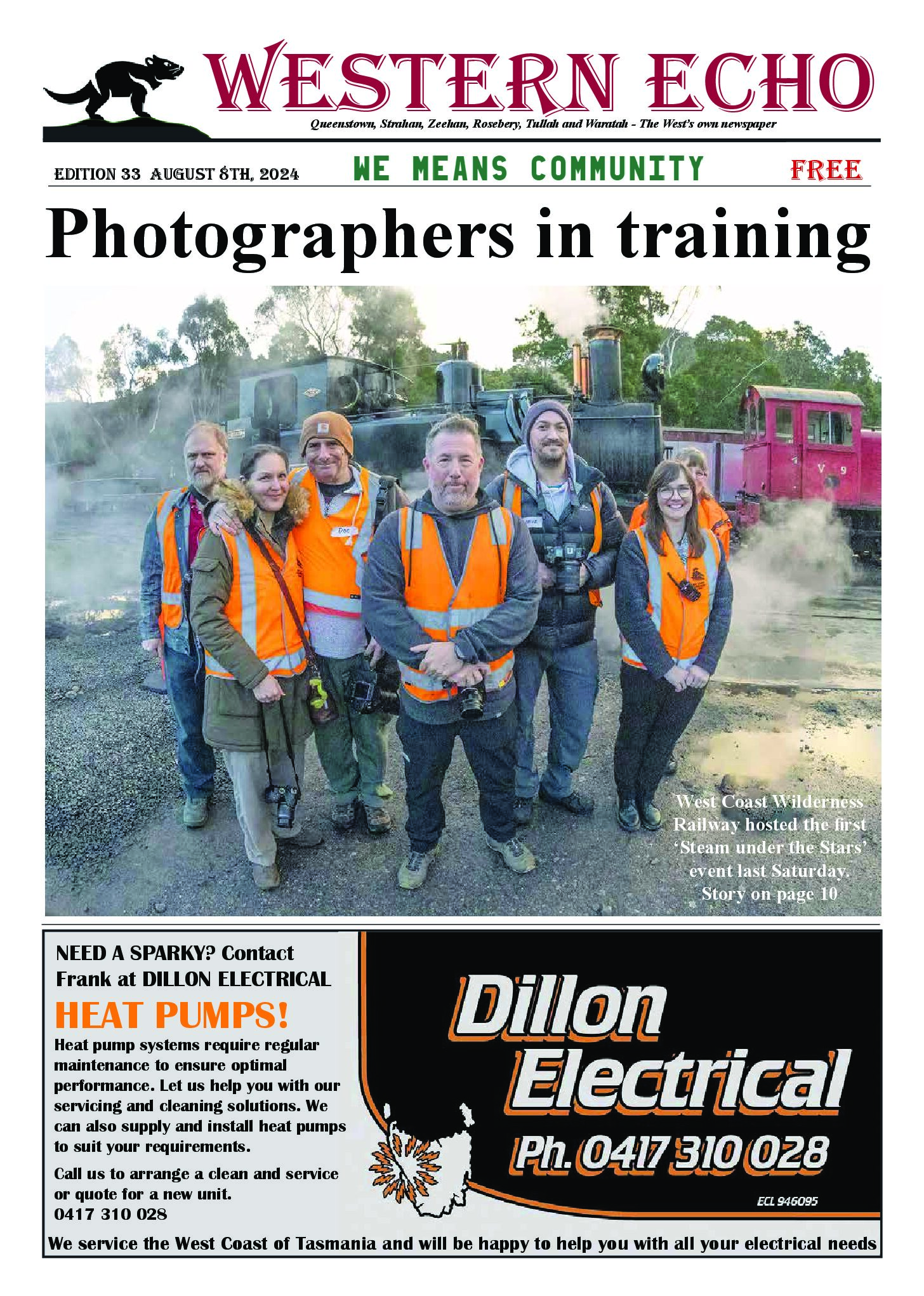 Front page of the Western Echo, Edition 33 — August 2024
